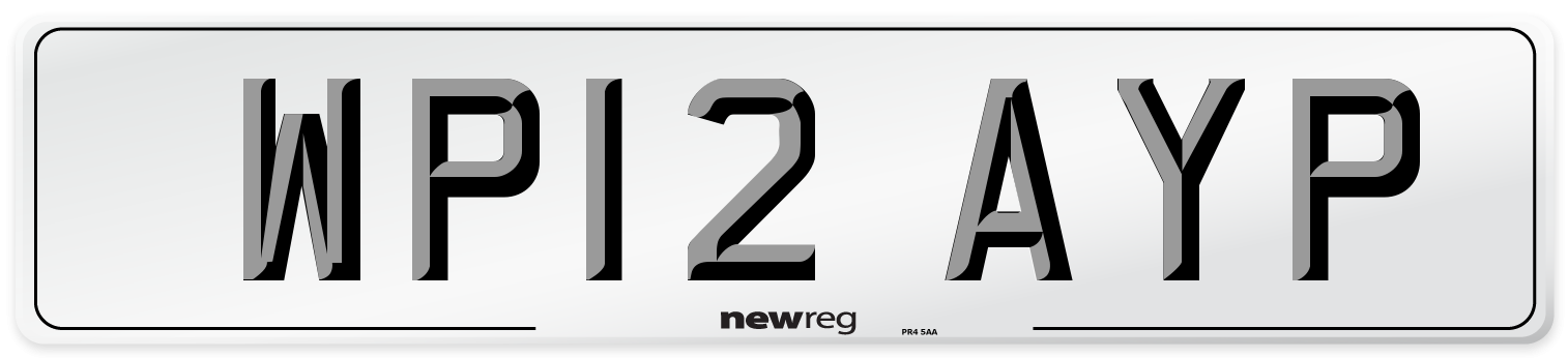 WP12 AYP Number Plate from New Reg
